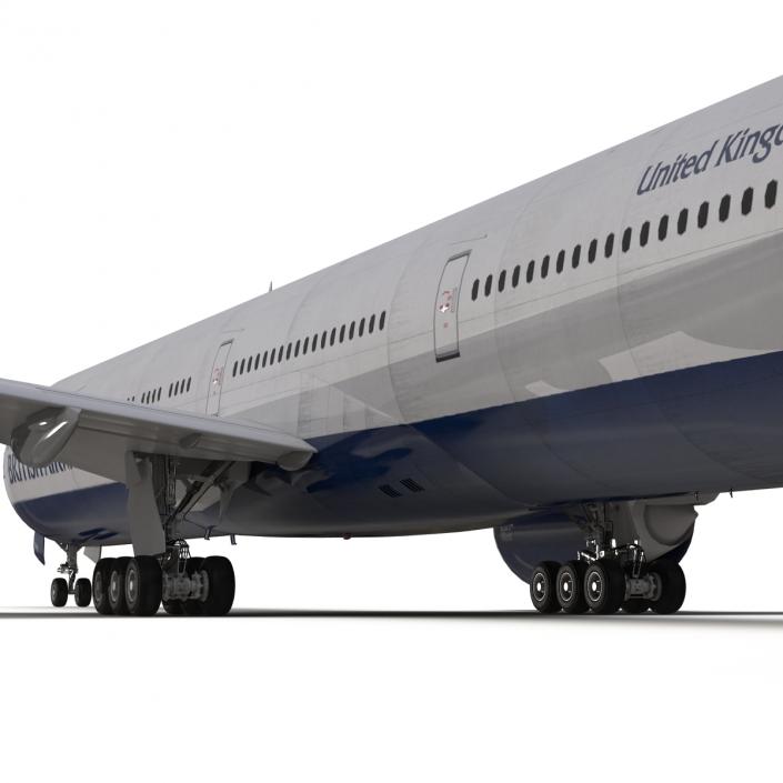 Boeing 777-300 British Airways Rigged 3D