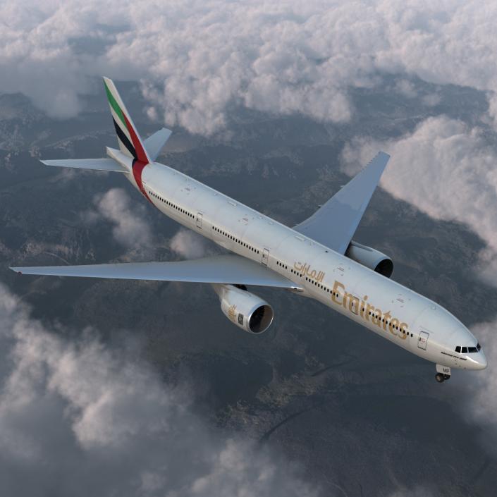 Boeing 777-300 Emirates Airlines 3D