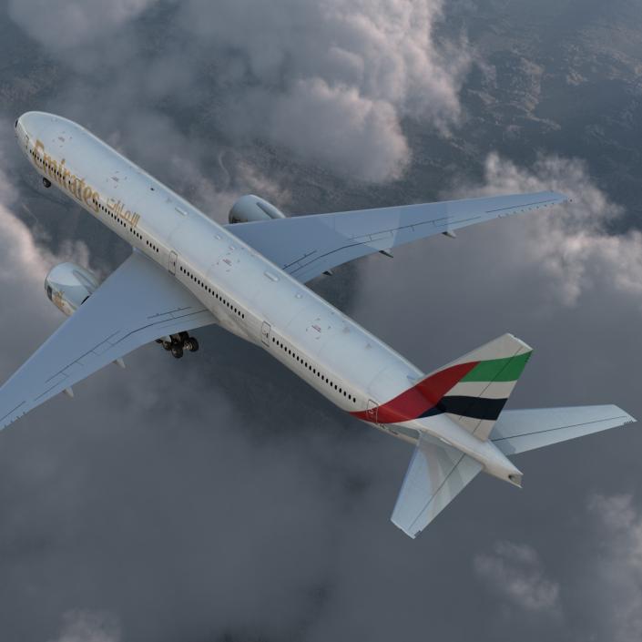 Boeing 777-300 Emirates Airlines 3D