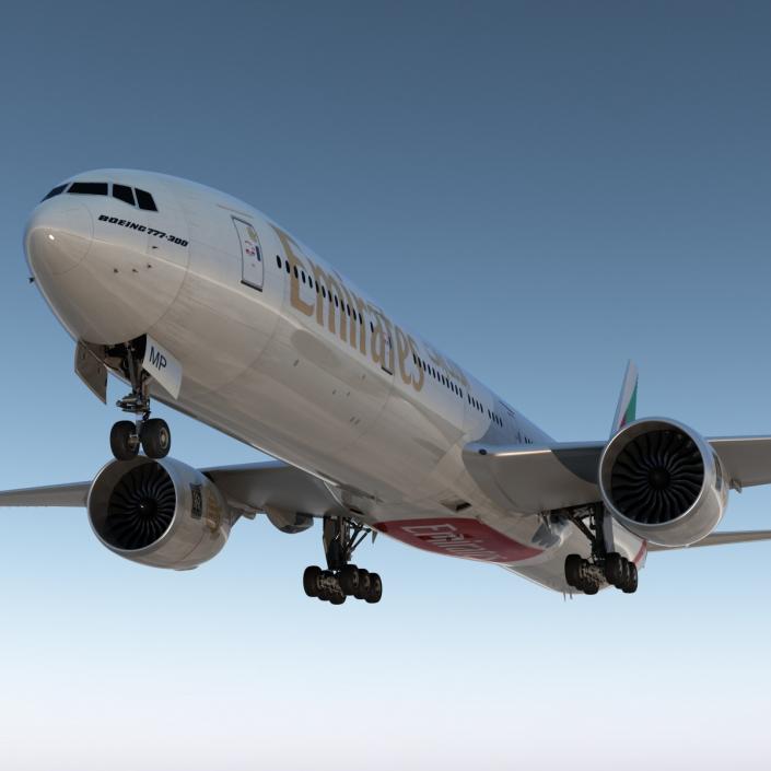 Boeing 777-300 Emirates Airlines 3D