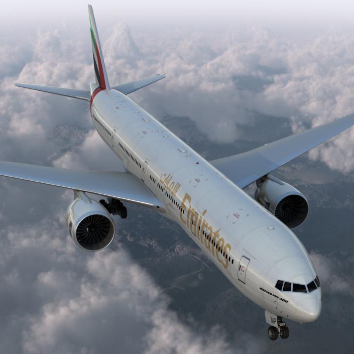 Boeing 777-300 Emirates Airlines 3D