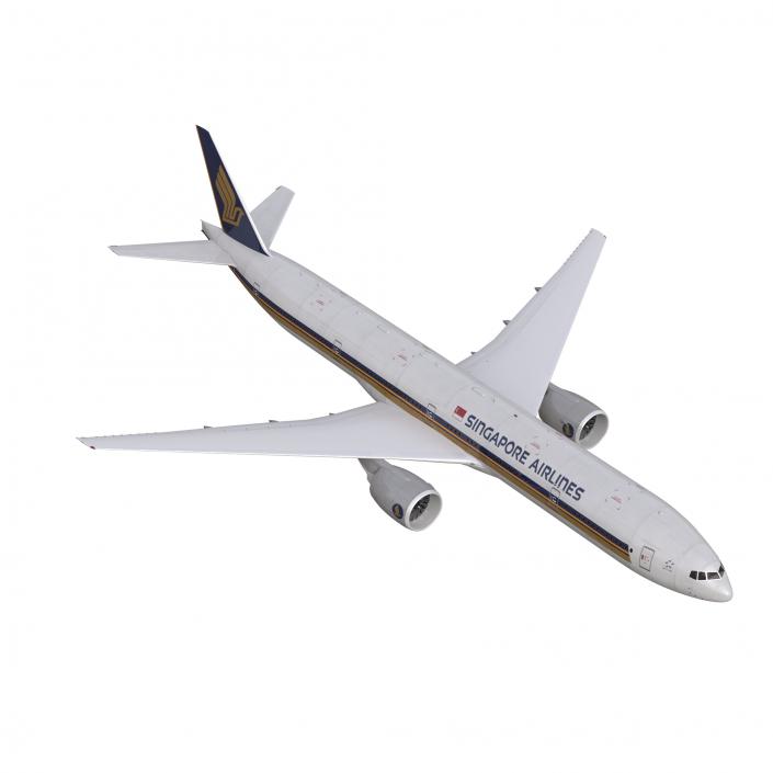 3D model Boeing 777-300 Singapore Airlines Rigged