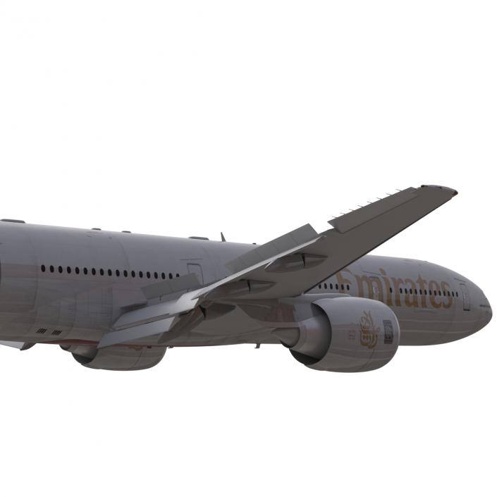 Boeing 777-300 Emirates Airlines Rigged 3D model