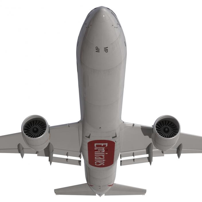 Boeing 777-300 Emirates Airlines Rigged 3D model