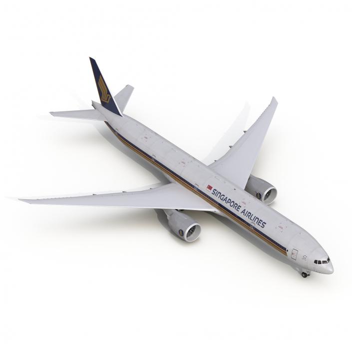 3D Boeing 777-300 Singapore Airlines model