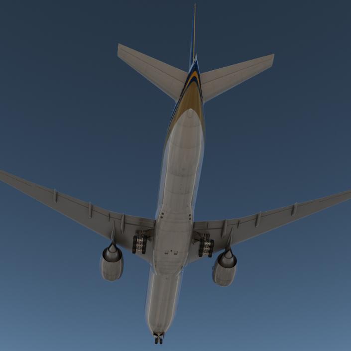 3D model Boeing 777-300 Singapore Airlines Rigged