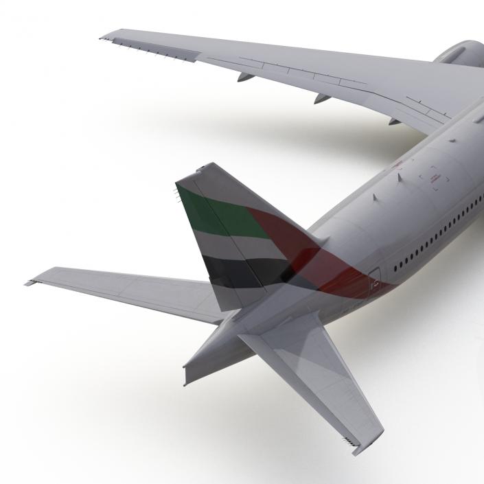 Boeing 777-300 Emirates Airlines Rigged 3D model