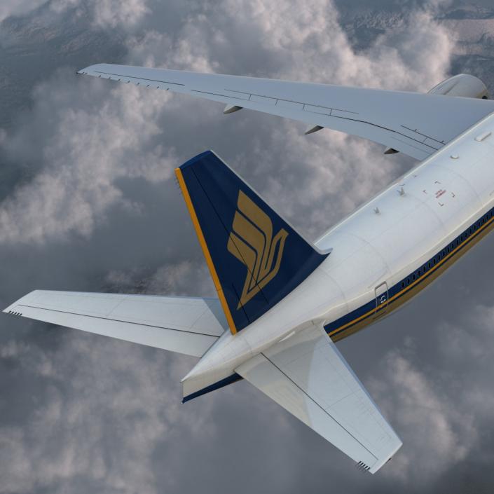 3D model Boeing 777-300 Singapore Airlines Rigged