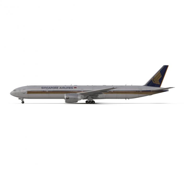 3D model Boeing 777-300 Singapore Airlines Rigged