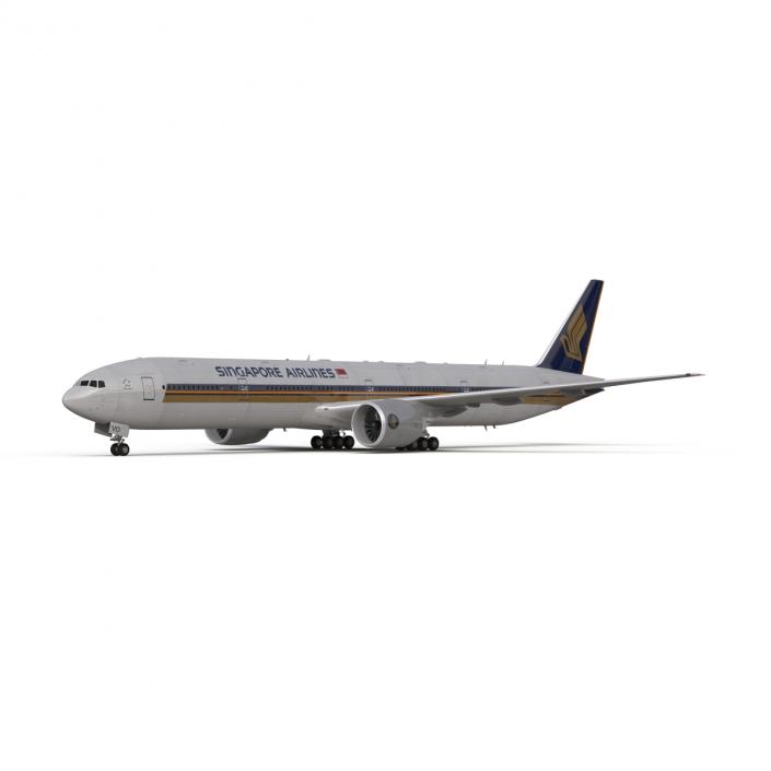 3D model Boeing 777-300 Singapore Airlines Rigged