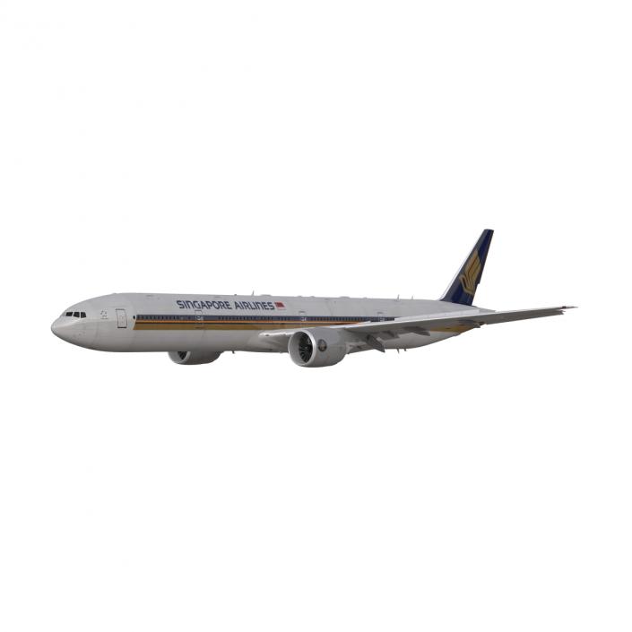 3D model Boeing 777-300 Singapore Airlines Rigged