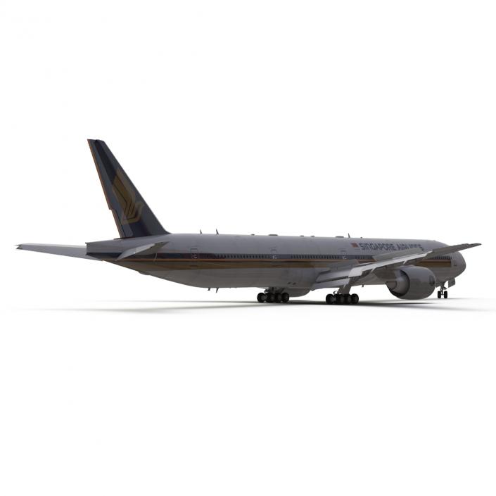 3D model Boeing 777-300 Singapore Airlines Rigged