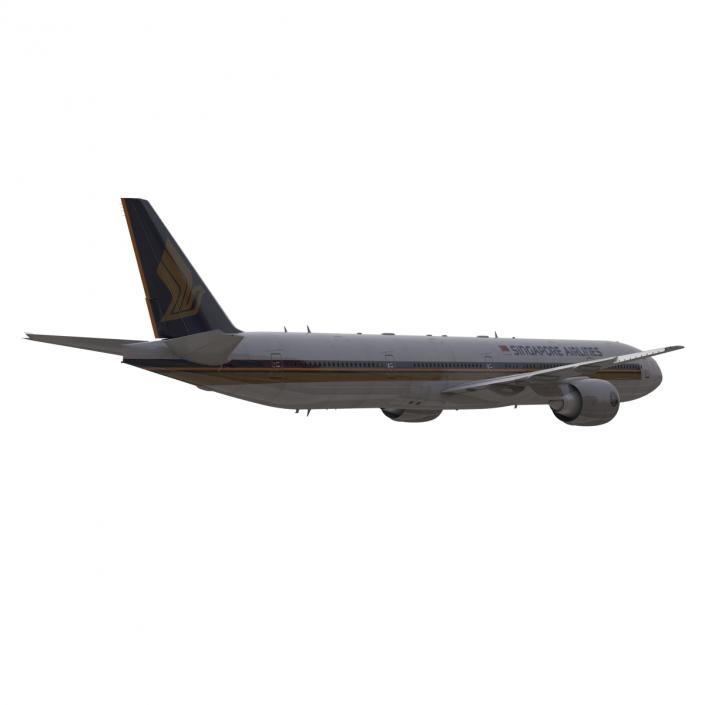 3D model Boeing 777-300 Singapore Airlines Rigged