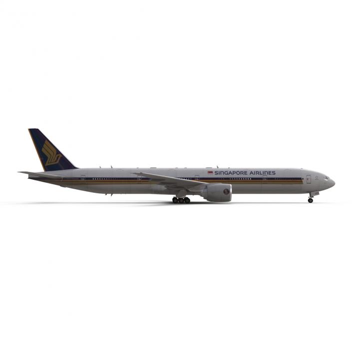 3D model Boeing 777-300 Singapore Airlines Rigged