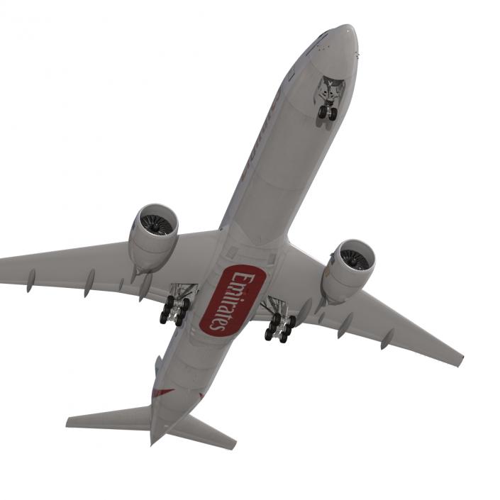 Boeing 777-300 Emirates Airlines Rigged 3D model