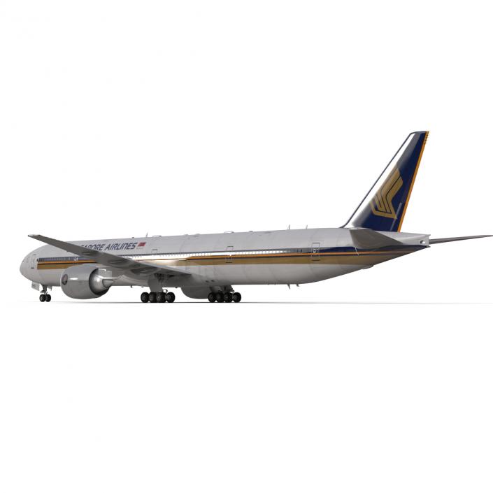 3D model Boeing 777-300 Singapore Airlines Rigged