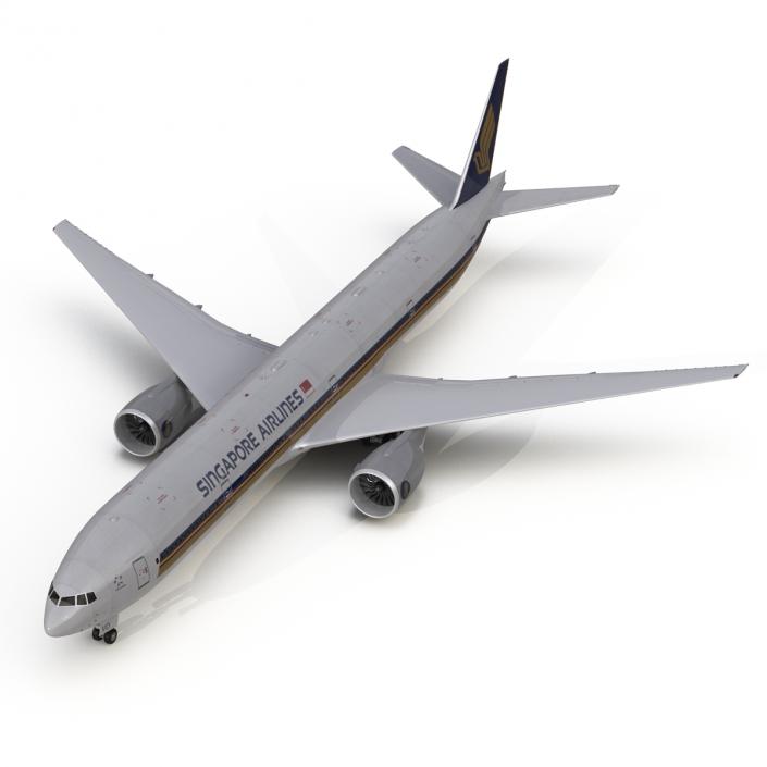 3D model Boeing 777-300 Singapore Airlines Rigged