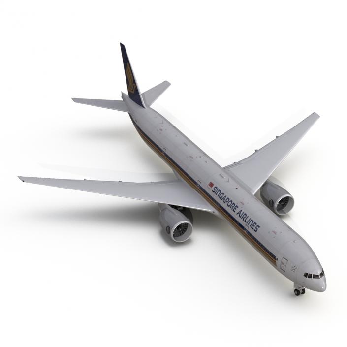 3D model Boeing 777-300 Singapore Airlines Rigged