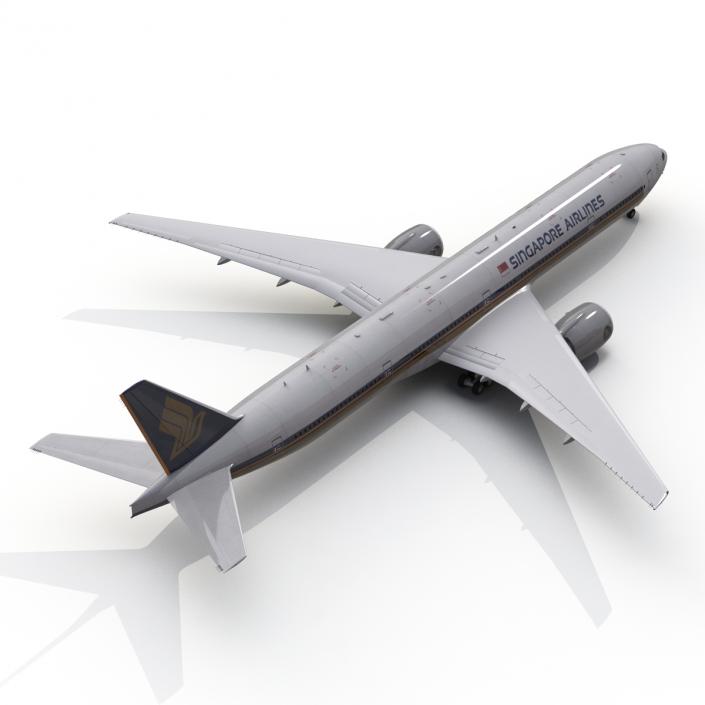 3D model Boeing 777-300 Singapore Airlines Rigged