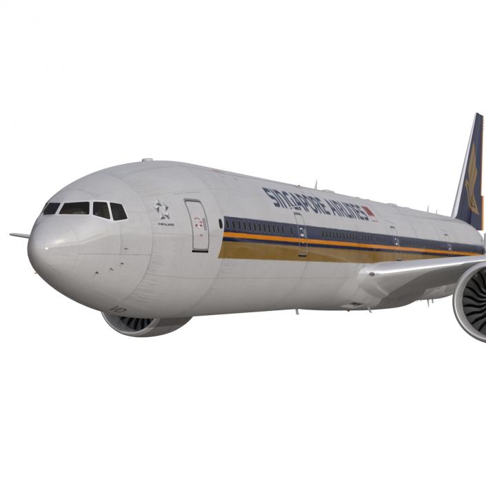 3D model Boeing 777-300 Singapore Airlines Rigged