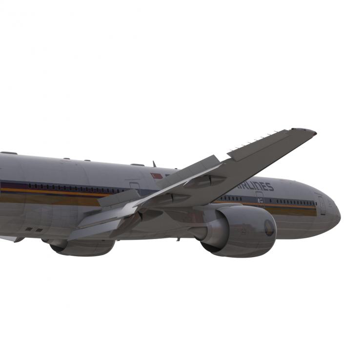 3D model Boeing 777-300 Singapore Airlines Rigged