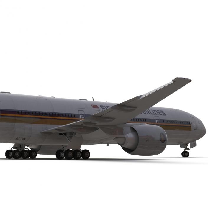 3D model Boeing 777-300 Singapore Airlines Rigged