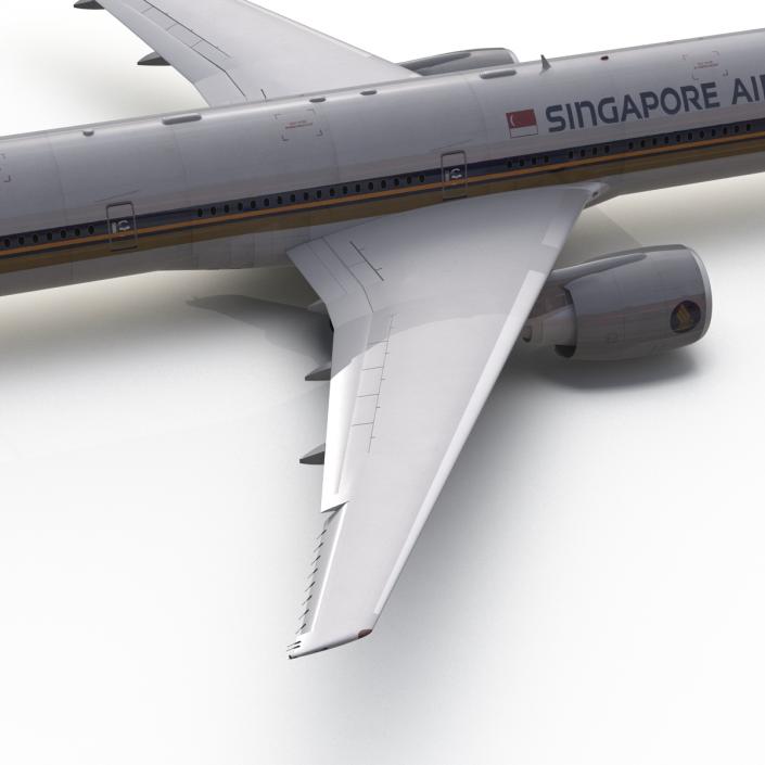 3D model Boeing 777-300 Singapore Airlines Rigged