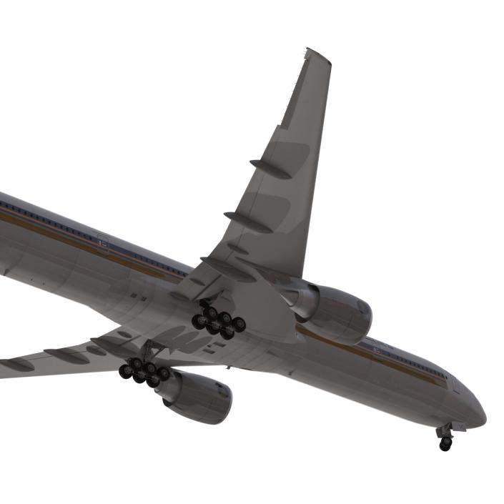 3D model Boeing 777-300 Singapore Airlines Rigged