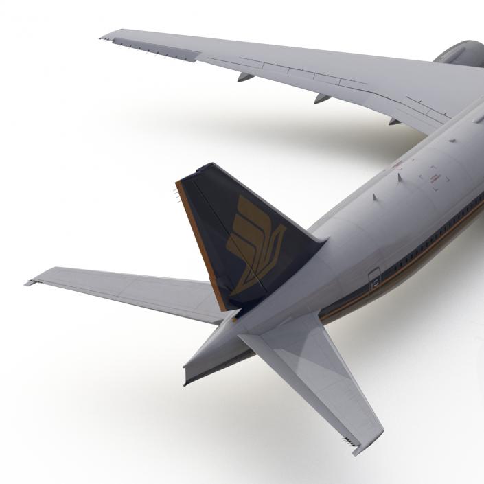 3D model Boeing 777-300 Singapore Airlines Rigged