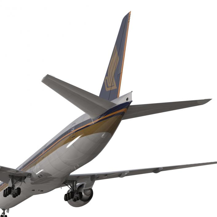 3D model Boeing 777-300 Singapore Airlines Rigged