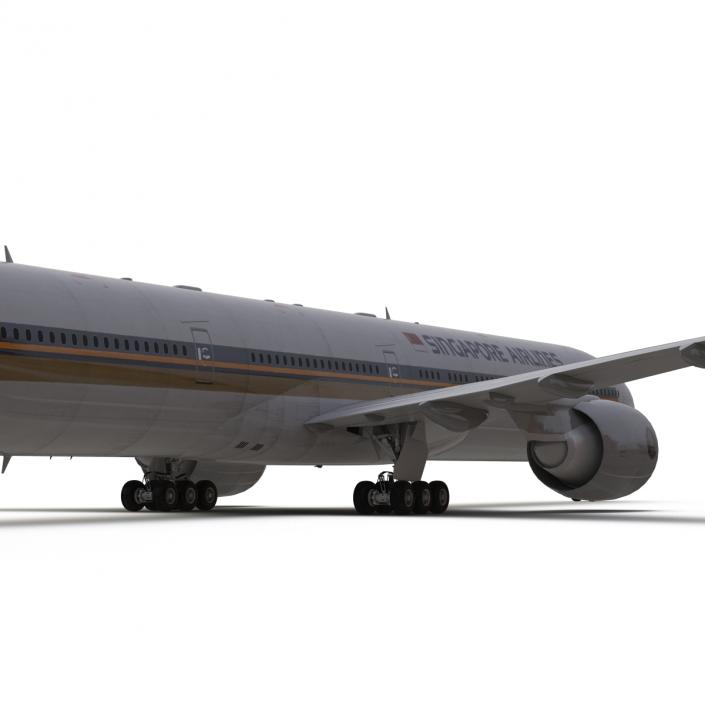 3D model Boeing 777-300 Singapore Airlines Rigged