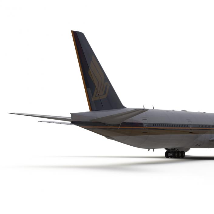 3D model Boeing 777-300 Singapore Airlines Rigged