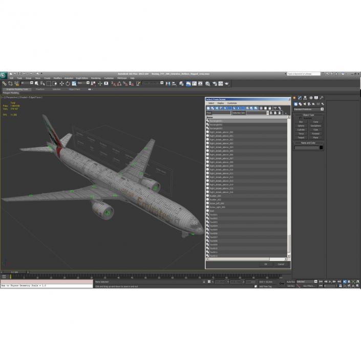 Boeing 777-300 Emirates Airlines Rigged 3D model