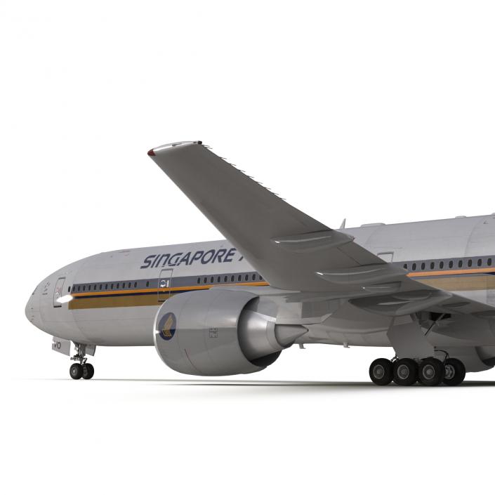 3D model Boeing 777-300 Singapore Airlines Rigged