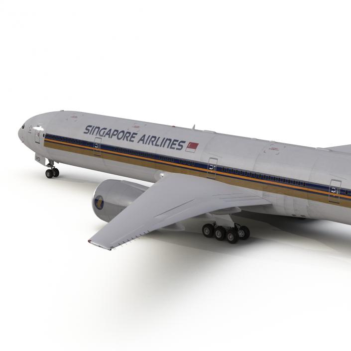 3D model Boeing 777-300 Singapore Airlines Rigged