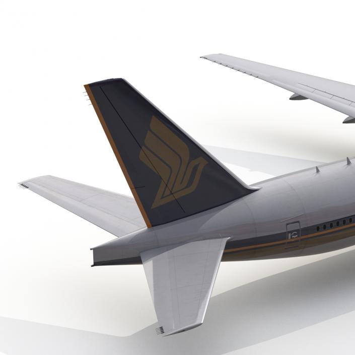 3D model Boeing 777-300 Singapore Airlines Rigged