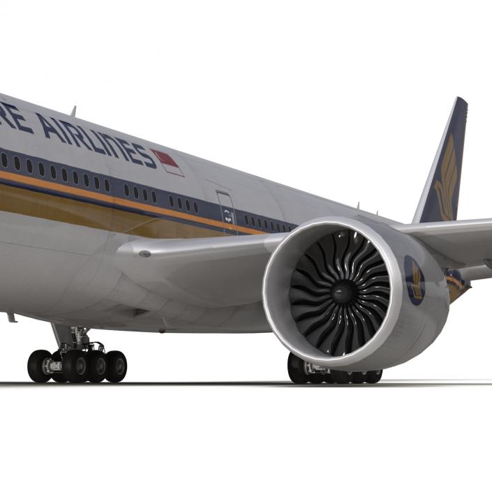 3D model Boeing 777-300 Singapore Airlines Rigged