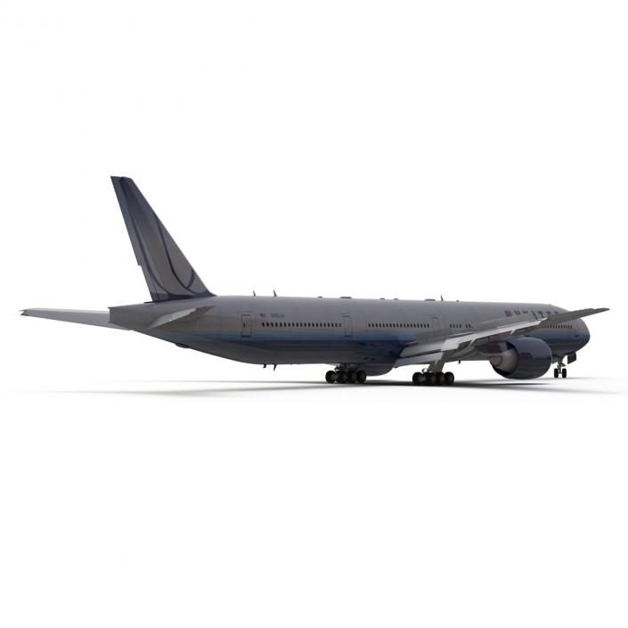 3D model Boeing 777-300 United Airlines