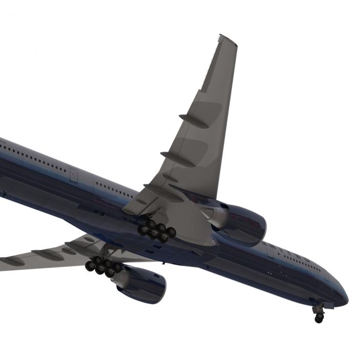 3D model Boeing 777-300 United Airlines