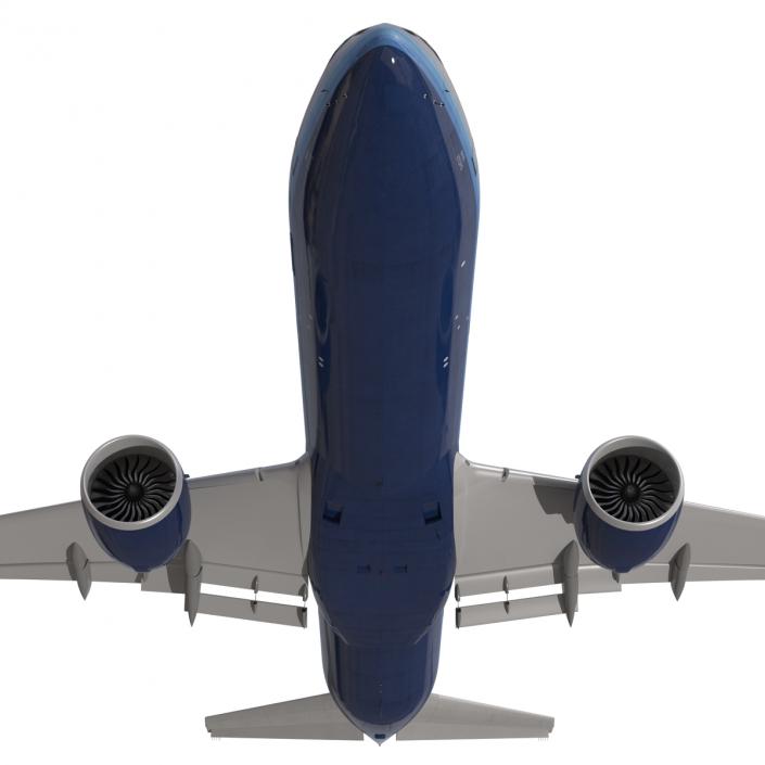 3D model Boeing 777-300 United Airlines