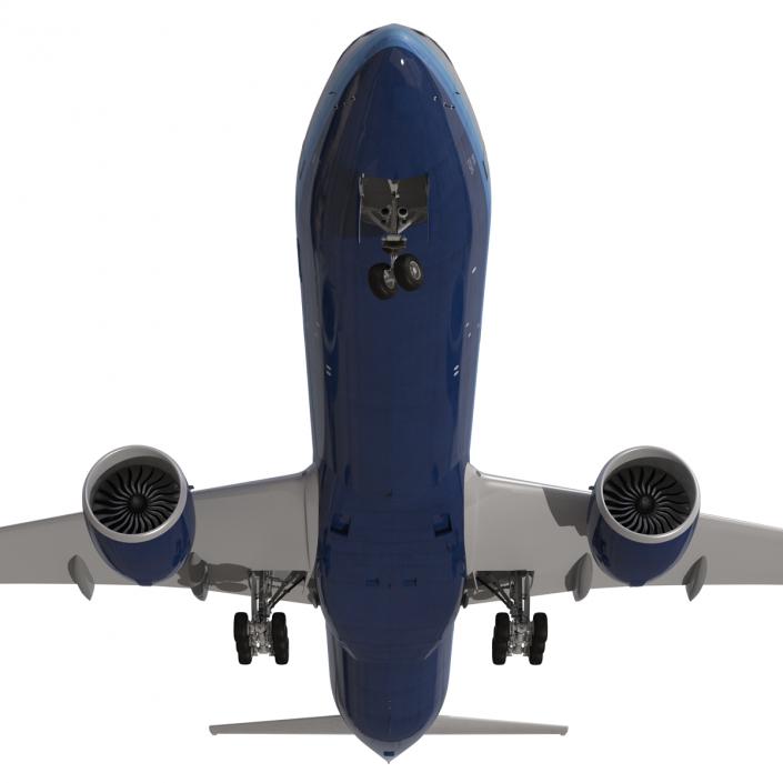 3D model Boeing 777-300 United Airlines