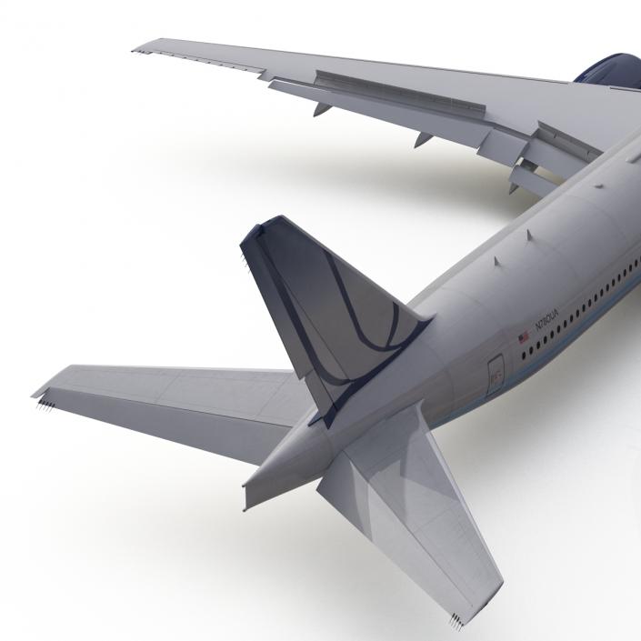 3D model Boeing 777-300 United Airlines