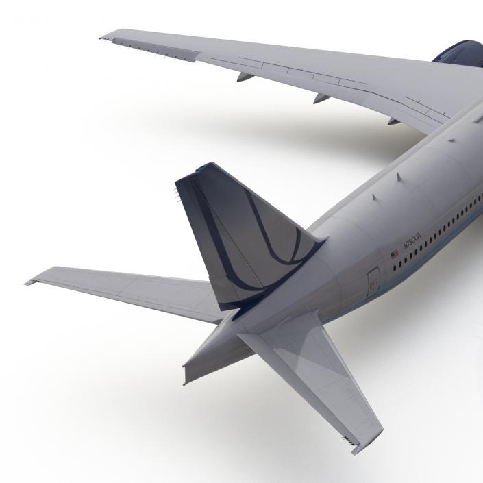 3D model Boeing 777-300 United Airlines