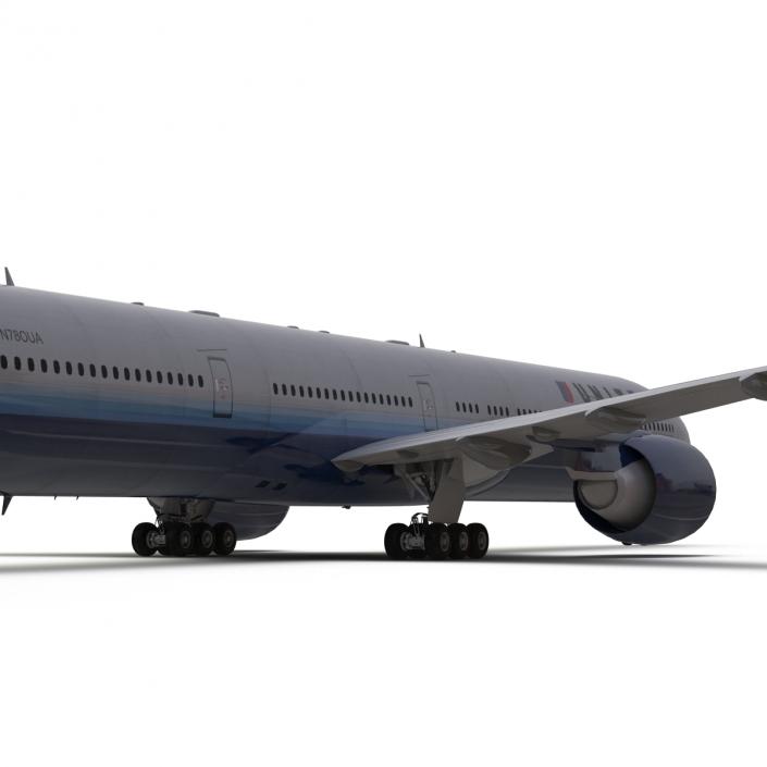 3D model Boeing 777-300 United Airlines