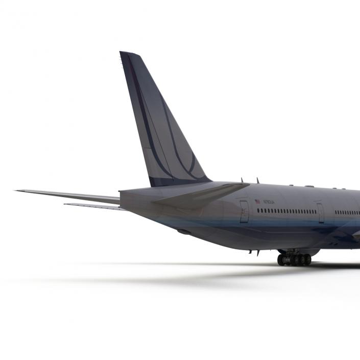 3D model Boeing 777-300 United Airlines