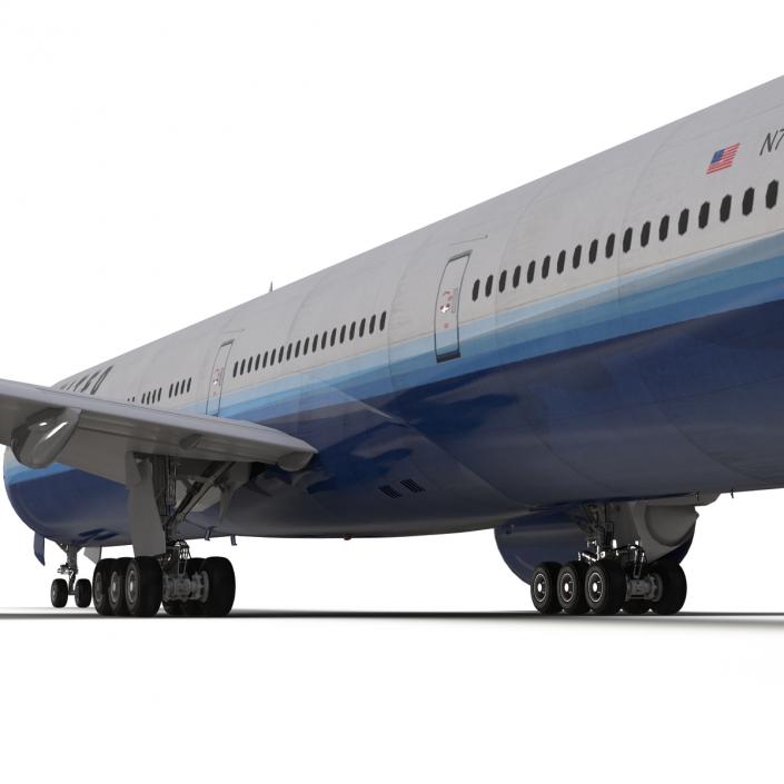 3D model Boeing 777-300 United Airlines