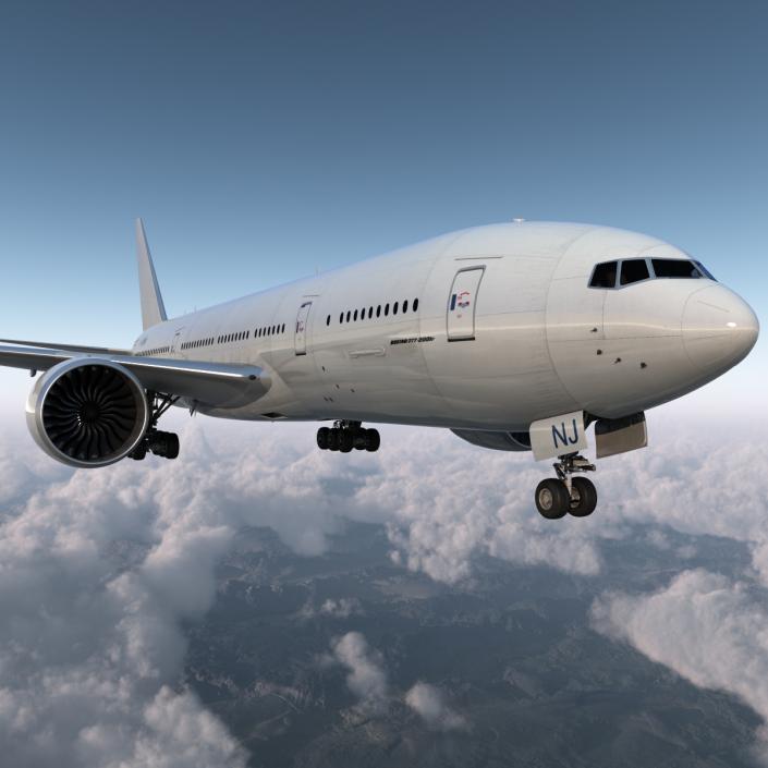 Boeing 777-200LR Generic 3D model