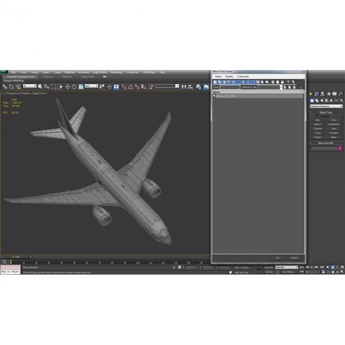 Boeing 777-200LR Generic 3D model