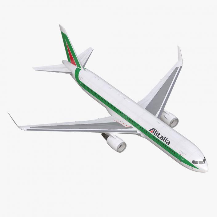 Boeing 767-300ER Alitalia Rigged 3D