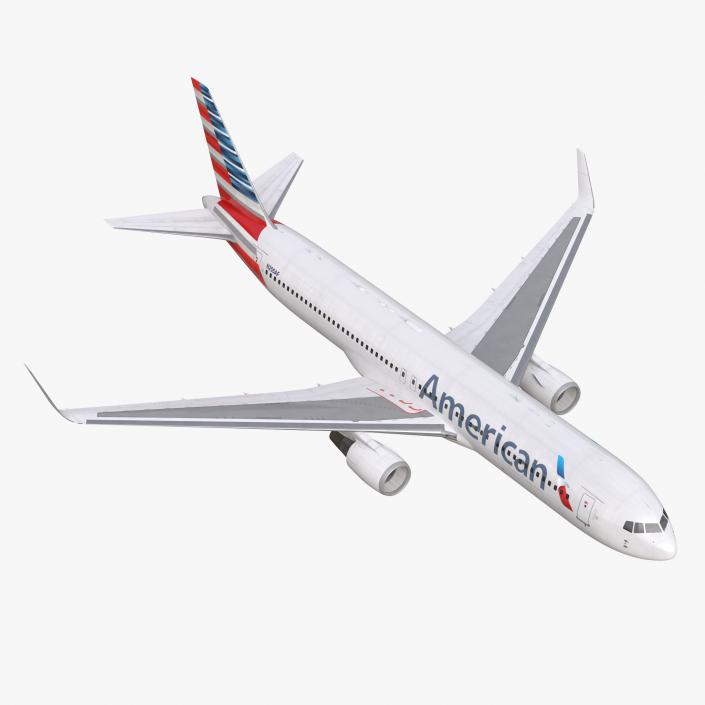 3D Boeing 767-300ER American Airlines Rigged